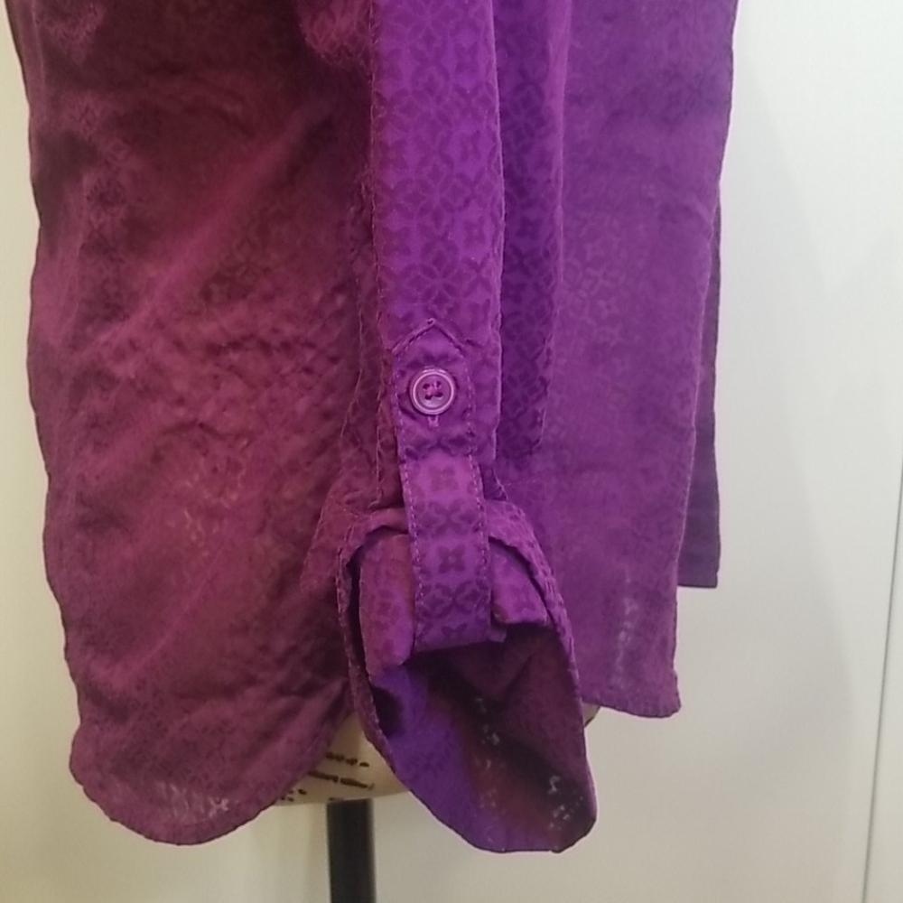Ann Taylor Factory Sheer Button Down Blouse – Size 4 - Picture 3 of 8